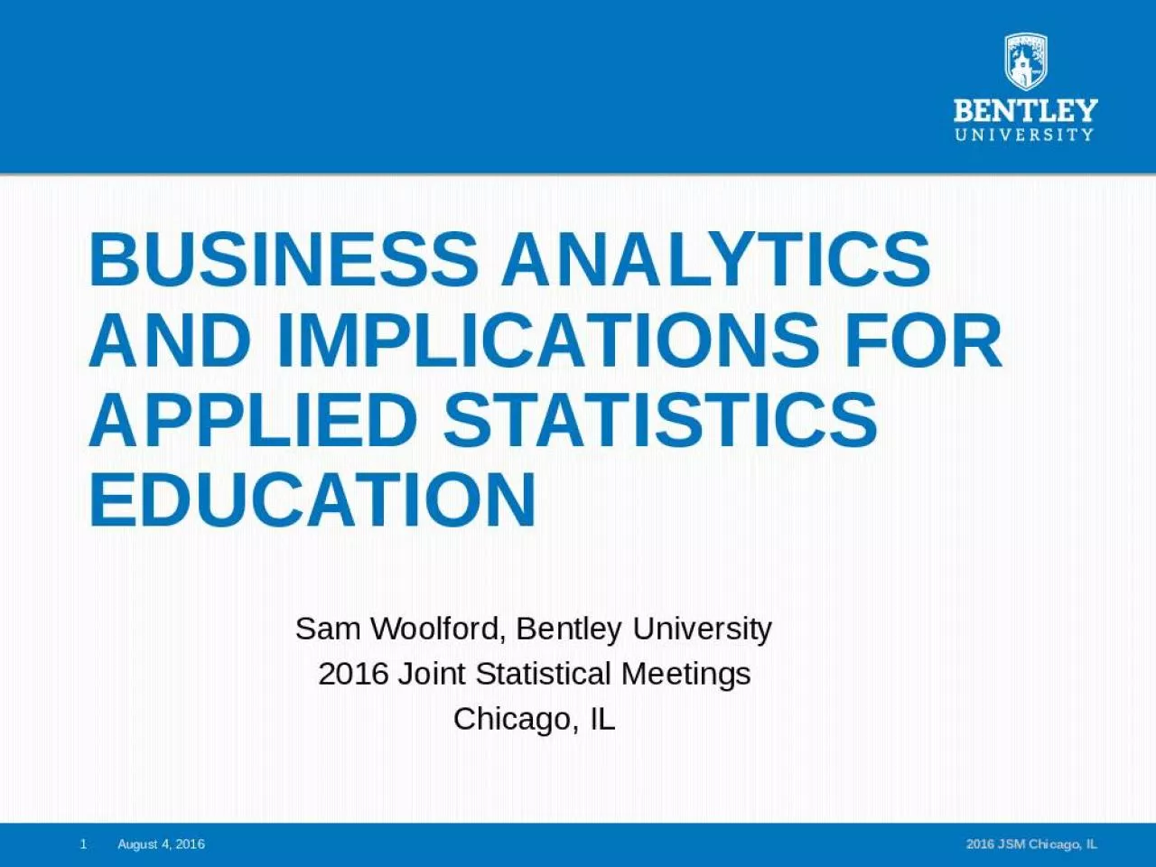 PPT-Business Analytics and Implications for Applied Statistics Education