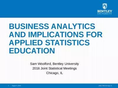 Business Analytics and Implications for Applied Statistics Education