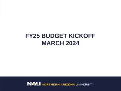 FY25 Budget Kickoff March 2024