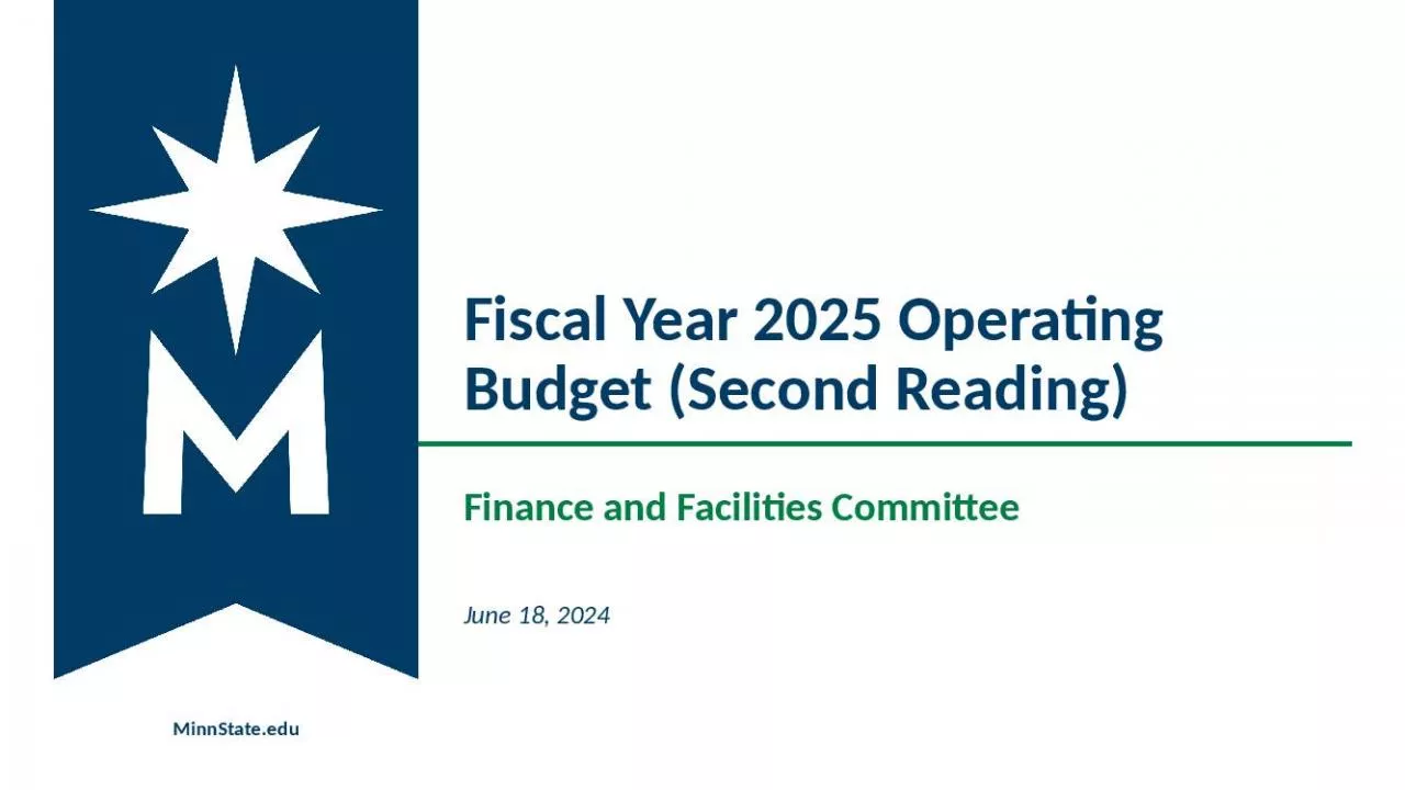 PPT-Fiscal Year 2025 Operating Budget (Second Reading)