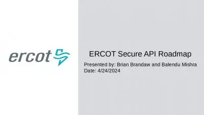 ERCOT Secure API Roadmap