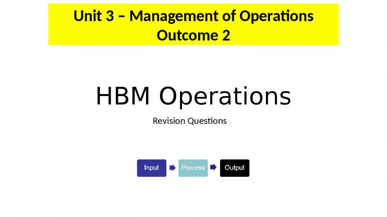 PPT-HBM Operations