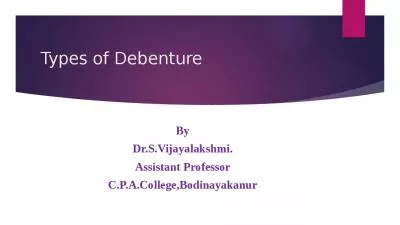 Types of Debenture