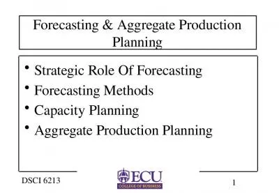 Forecasting & Aggregate Production Planning