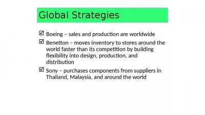 Global Strategies