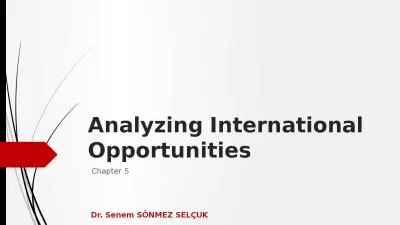 Analyzing International Opportunities