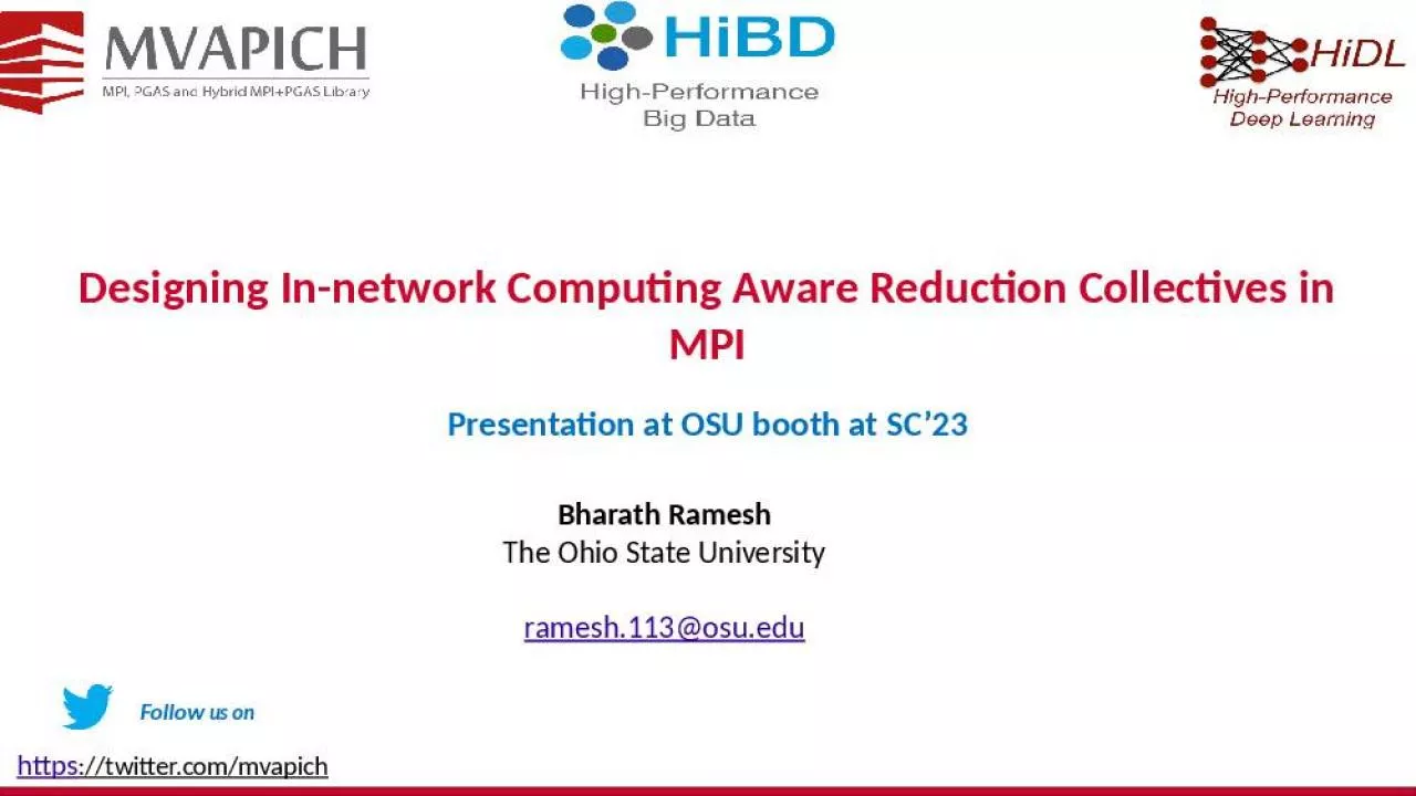 PPT-Designing In-network Computing Aware Reduction Collectives in MPI