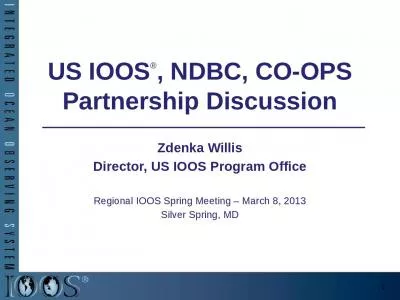 US IOOS , NDBC, CO-OPS Partnership Discussion