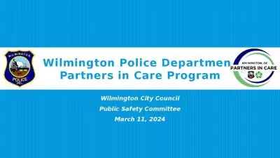 Wilmington Police Department Partners in Care Program