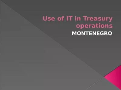 Use of IT in Treasury operations