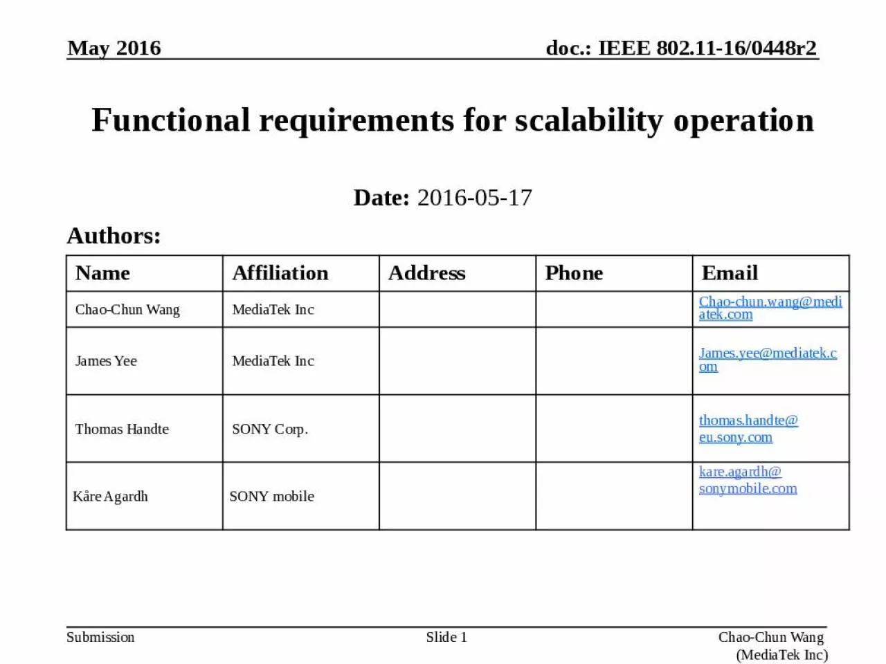 PPT-Functional requirements for scalability operation