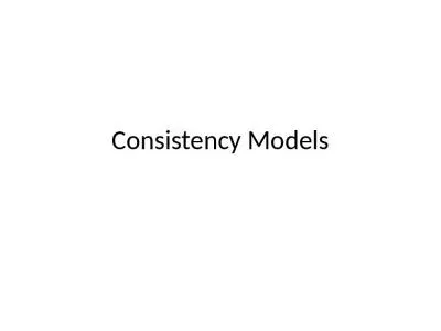 Consistency Models