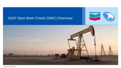 IOGP Start Work Check (SWC) Overview