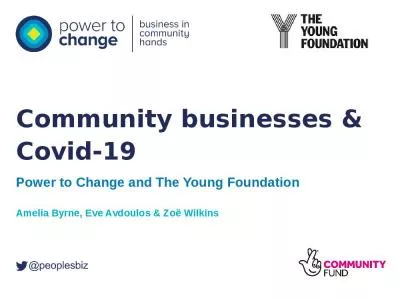 Community businesses & Covid-19