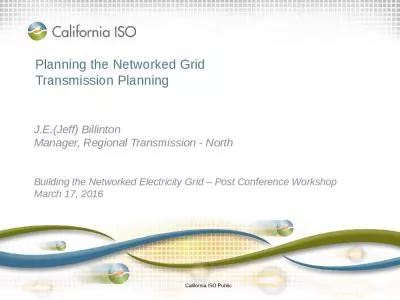 Planning the Networked Grid Transmission Planning