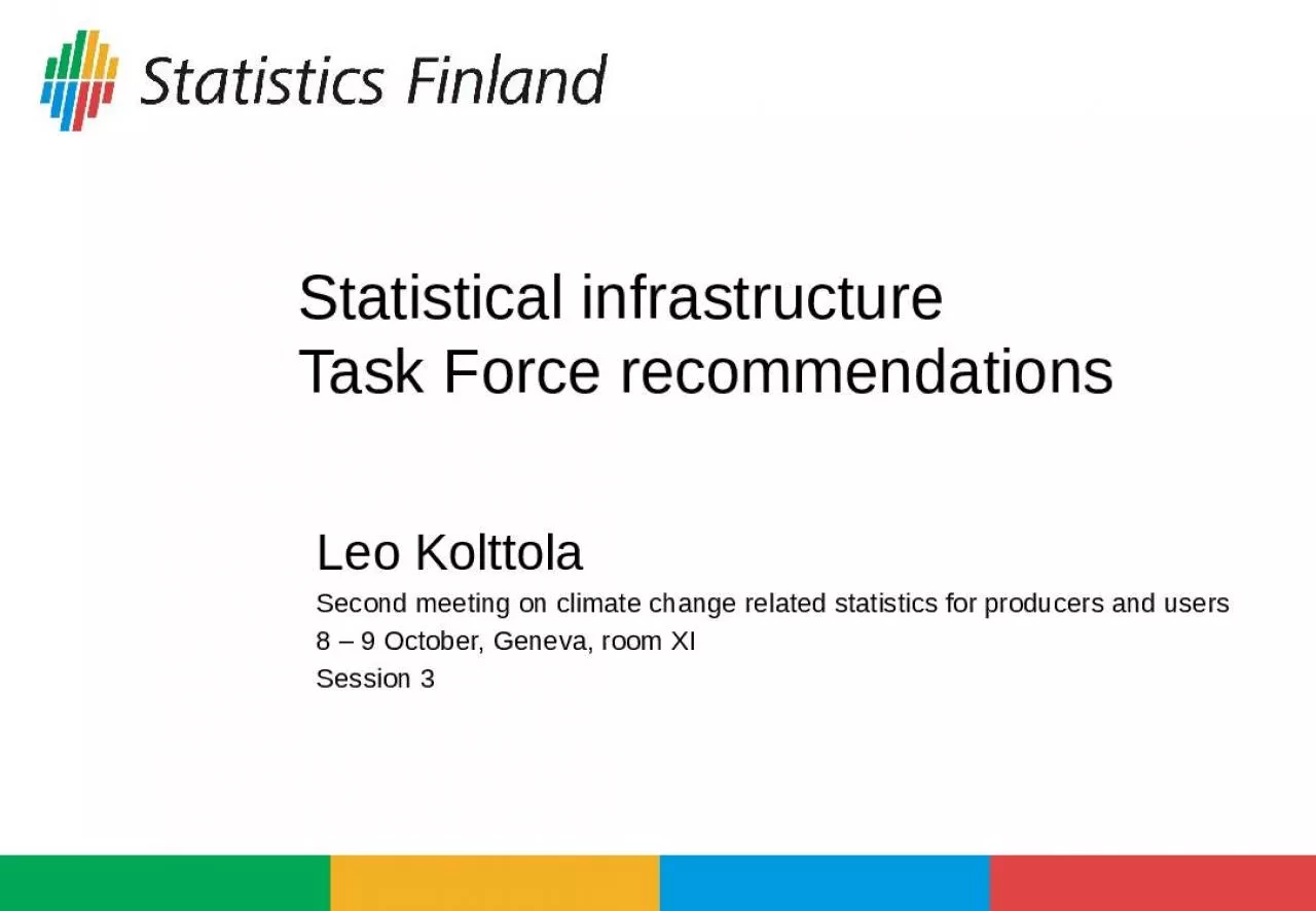 PPT-Statistical infrastructure Task Force recommendations