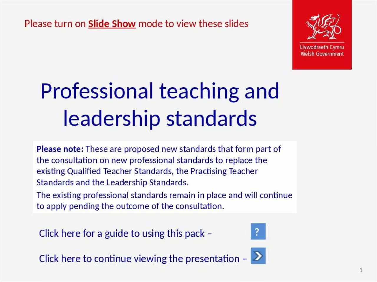 PPT-Professional teaching and leadership standards