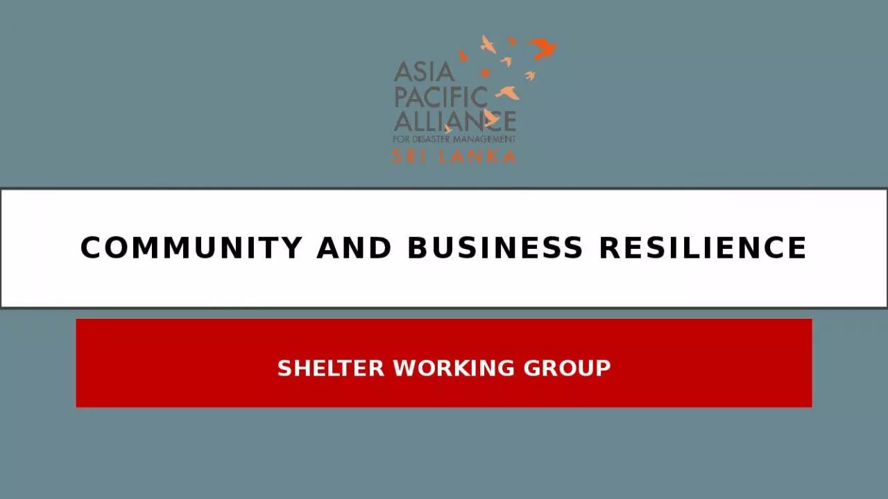 PPT-Community and business resilience