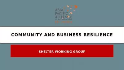 Community and business resilience