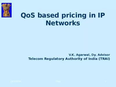 QoS based pricing in IP Networks