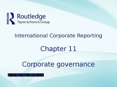 International Corporate Reporting Chapter 11 Corporate governance