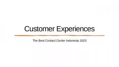 Customer Experiences