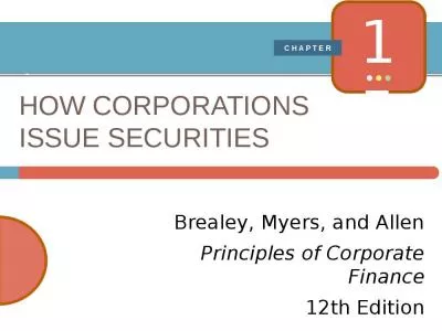 How Corporations Issue Securities