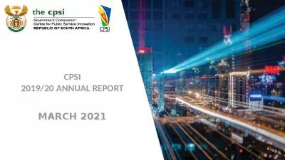 CPSI 2019/20 ANNUAL REPORT MARCH 2021