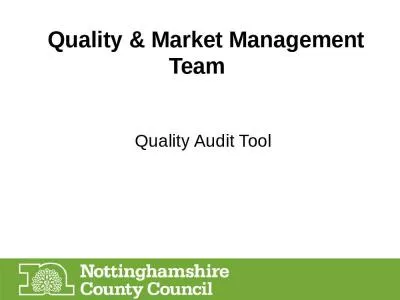 Quality & Market Management Team