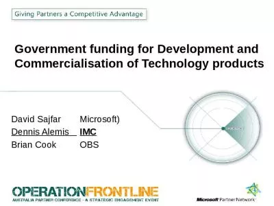 Government funding for Development and Commercialisation of Technology products