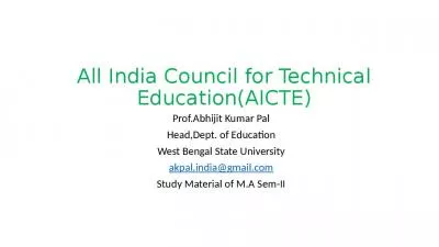 All India Council for Technical Education(AICTE)