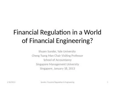 Financial Regulation in a World of Financial Engineering?