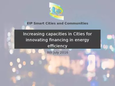 Increasing capacities in Cities for innovating financing in energy efficiency