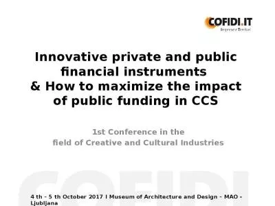 Innovative private and public financial instruments & How to maximize the impact of public funding in CCS