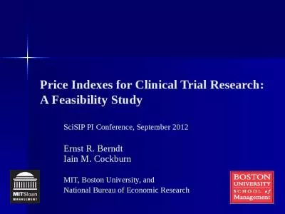 Price Indexes for Clinical Trial Research: A Feasibility Study