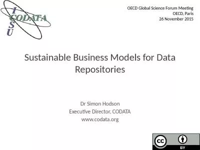 Sustainable Business Models for Data Repositories