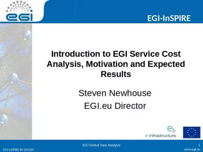 Introduction to EGI Service Cost Analysis, Motivation and Expected Results