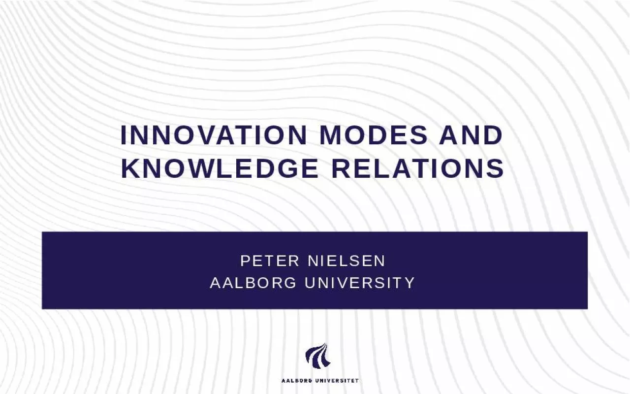 PPT-Innovation modes and knowledge relations