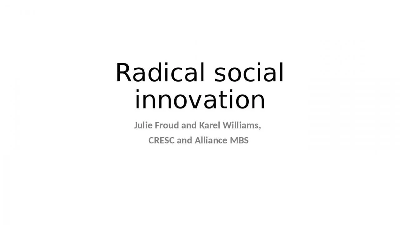 PPT-Radical social innovation