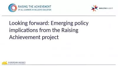 Looking forward: Emerging policy implications from the Raising Achievement project