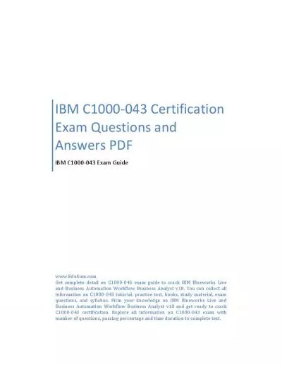 IBM C1000-043 Certification Guide PDF