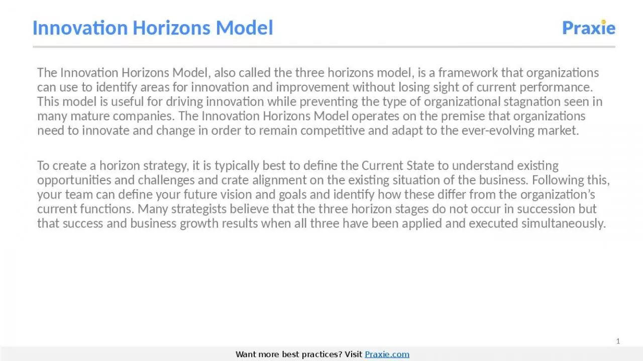 PPT-Innovation Horizons Model