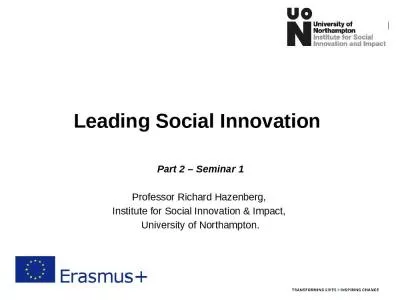 Leading Social Innovation