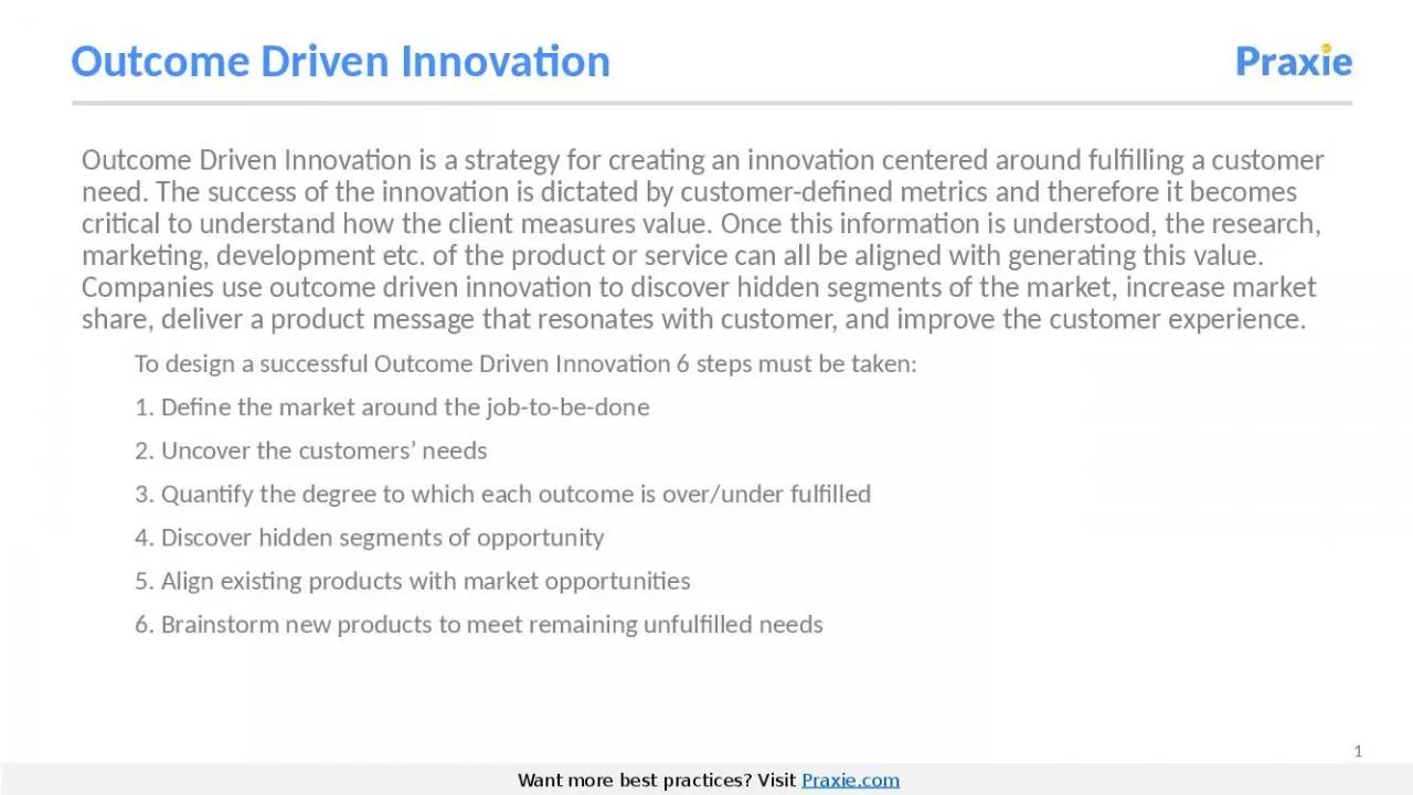 PPT-Outcome Driven Innovation