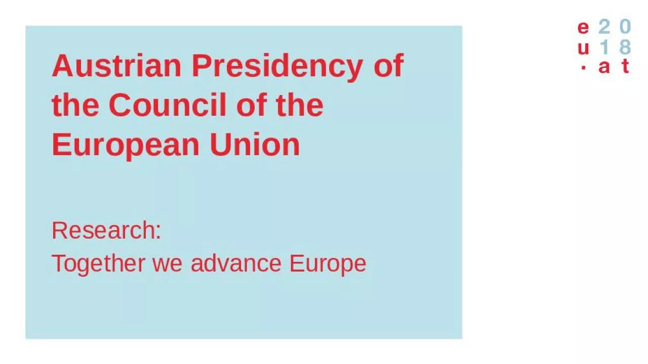 PPT-Austrian Presidency of the Council of the European Union