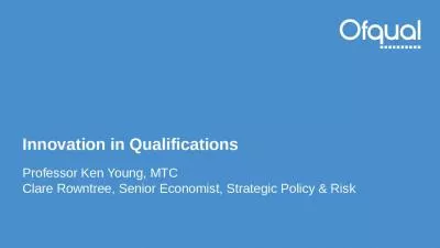 Innovation in Qualifications