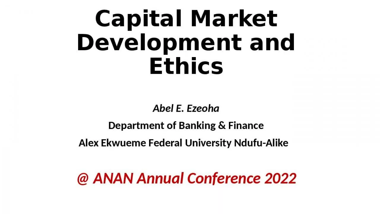 PPT-Capital Market Development and Ethics