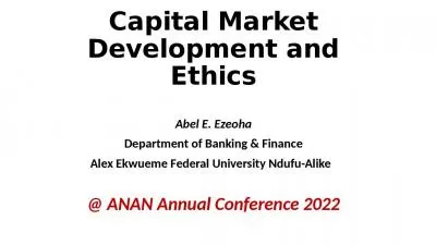 Capital Market Development and Ethics