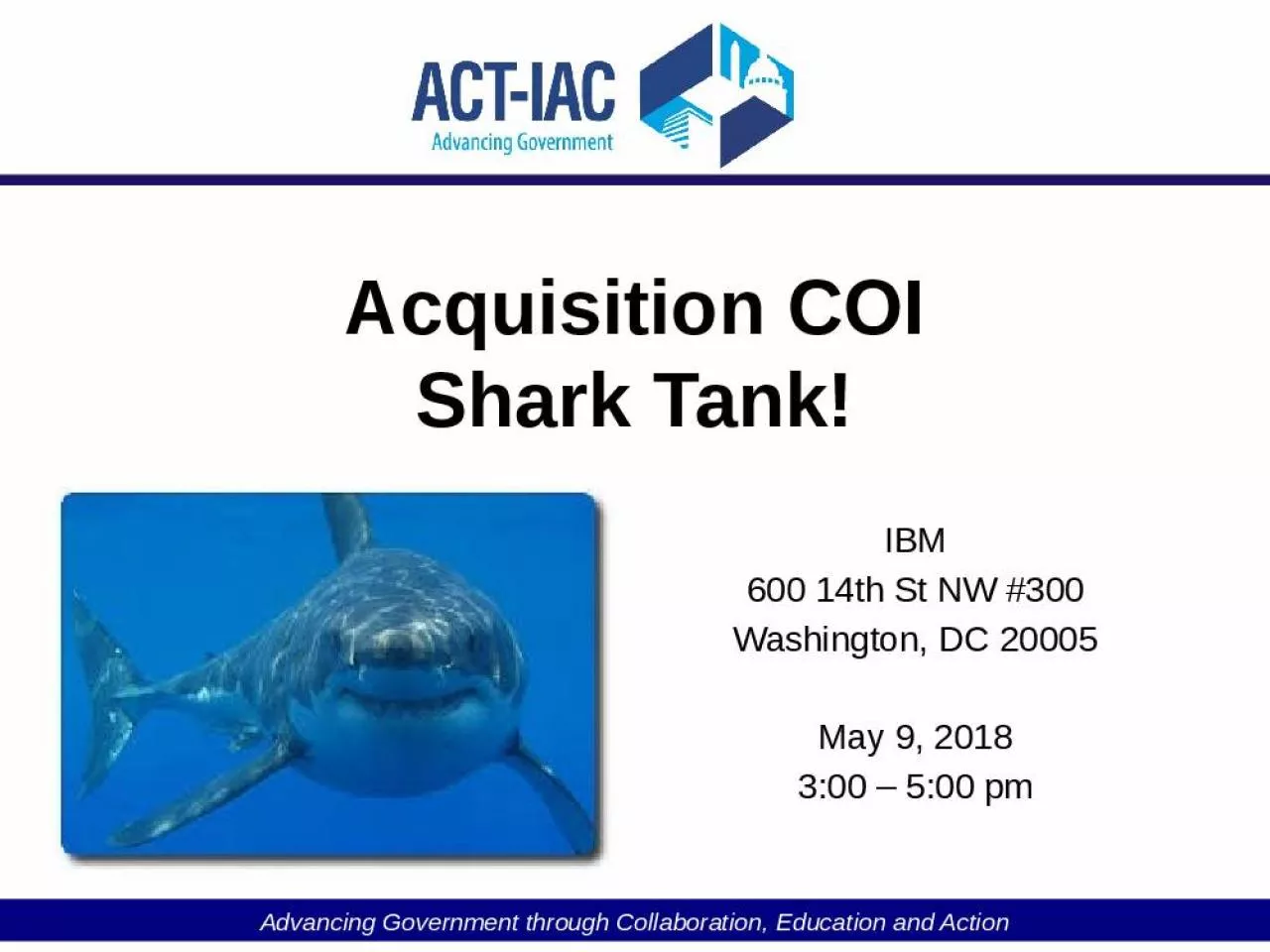 PPT-Acquisition COI Shark Tank!