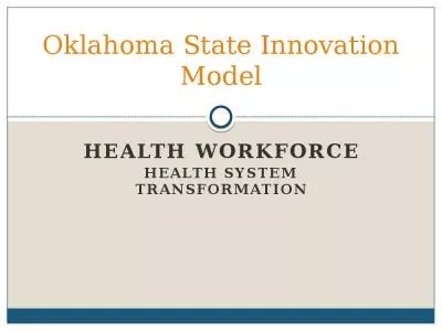 Oklahoma State Innovation Model